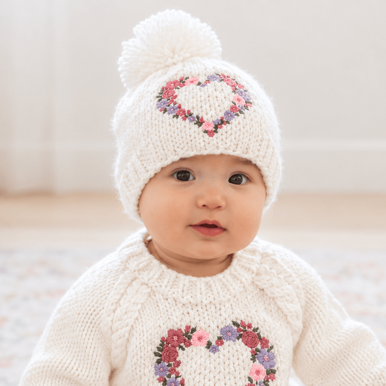 Garland Heart Beanie Hat for Baby & Kids Huggalugs Lil Tulips