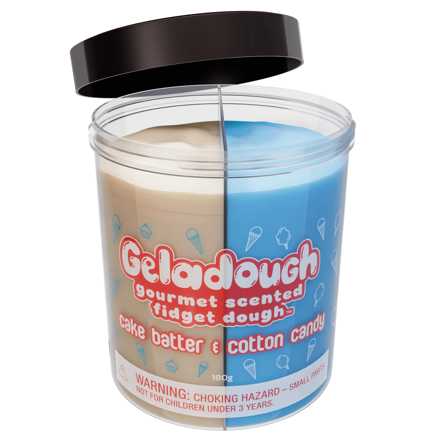 Geladough - Gourmet Scented Slime Dough Cake Batter & Cotton Candy Scentco Lil Tulips