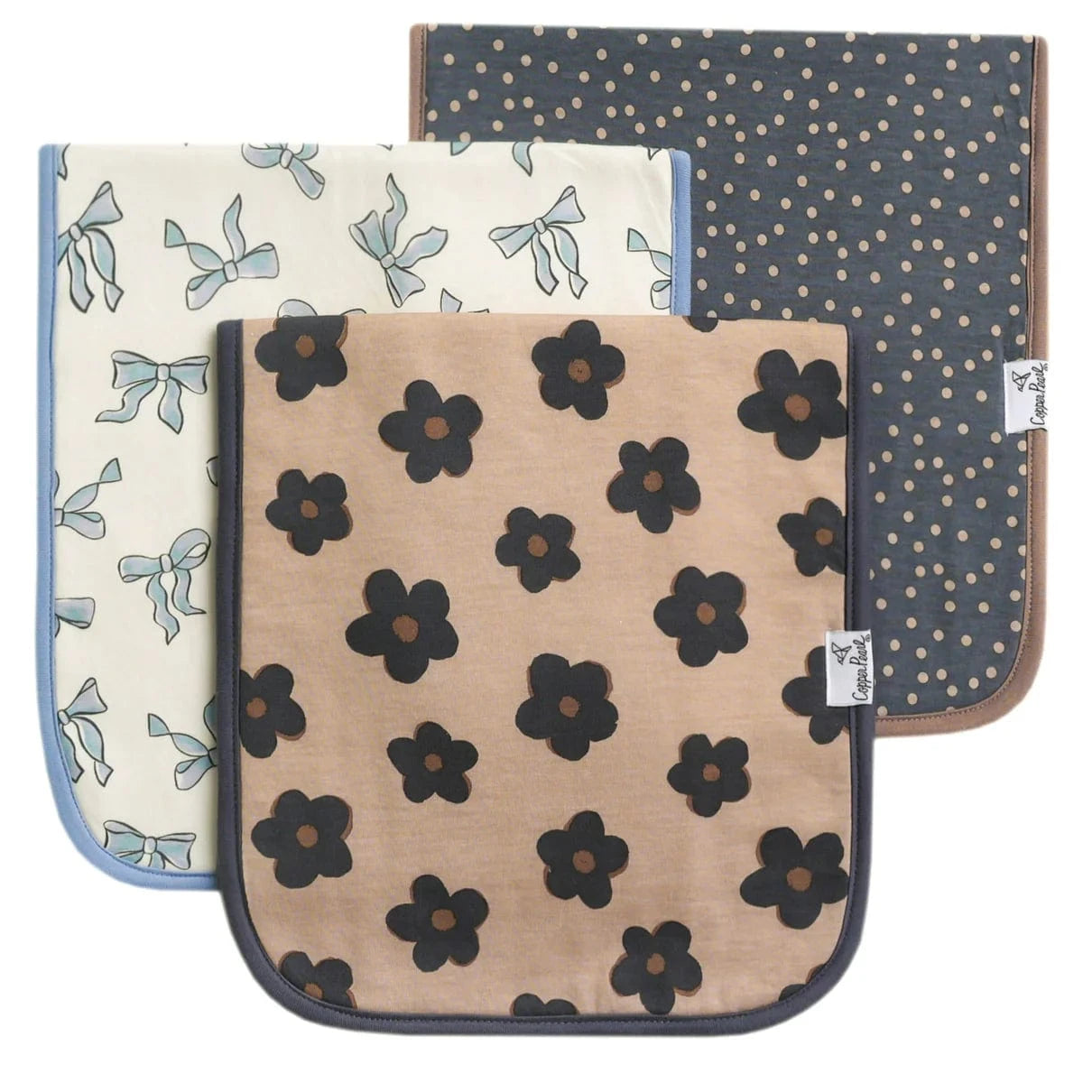 Gemma Burp Cloth Set Copper Pearl Lil Tulips
