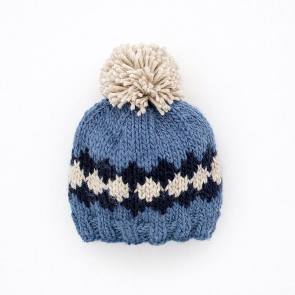 Geo Slate Blue Beanie Hat for Baby & Kids Huggalugs Lil Tulips
