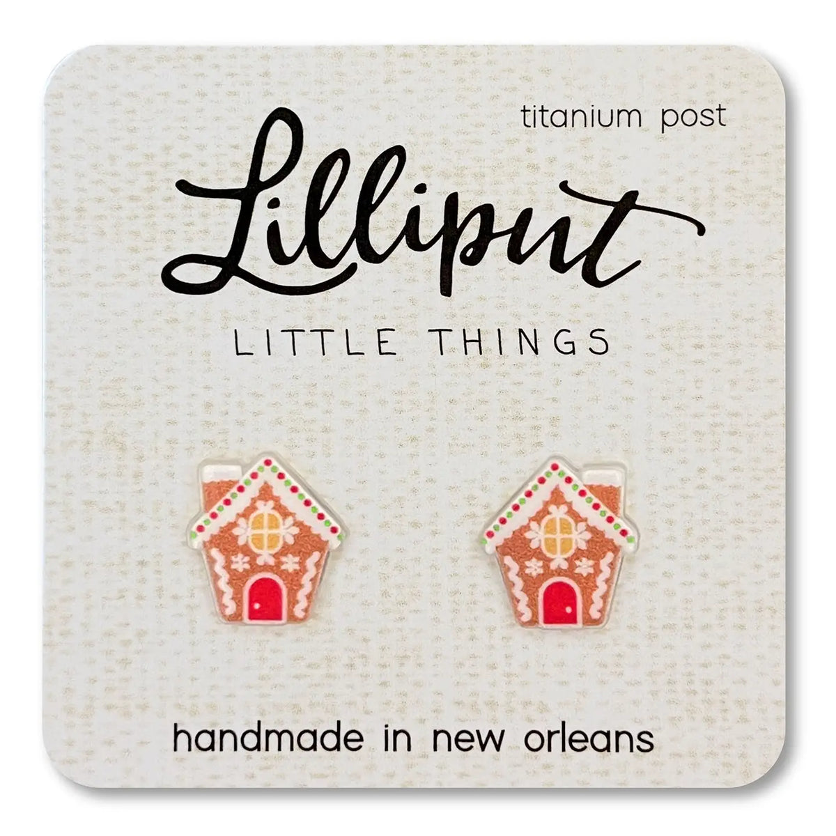 Gingerbread House Earrings Lilliput Little Things Lil Tulips
