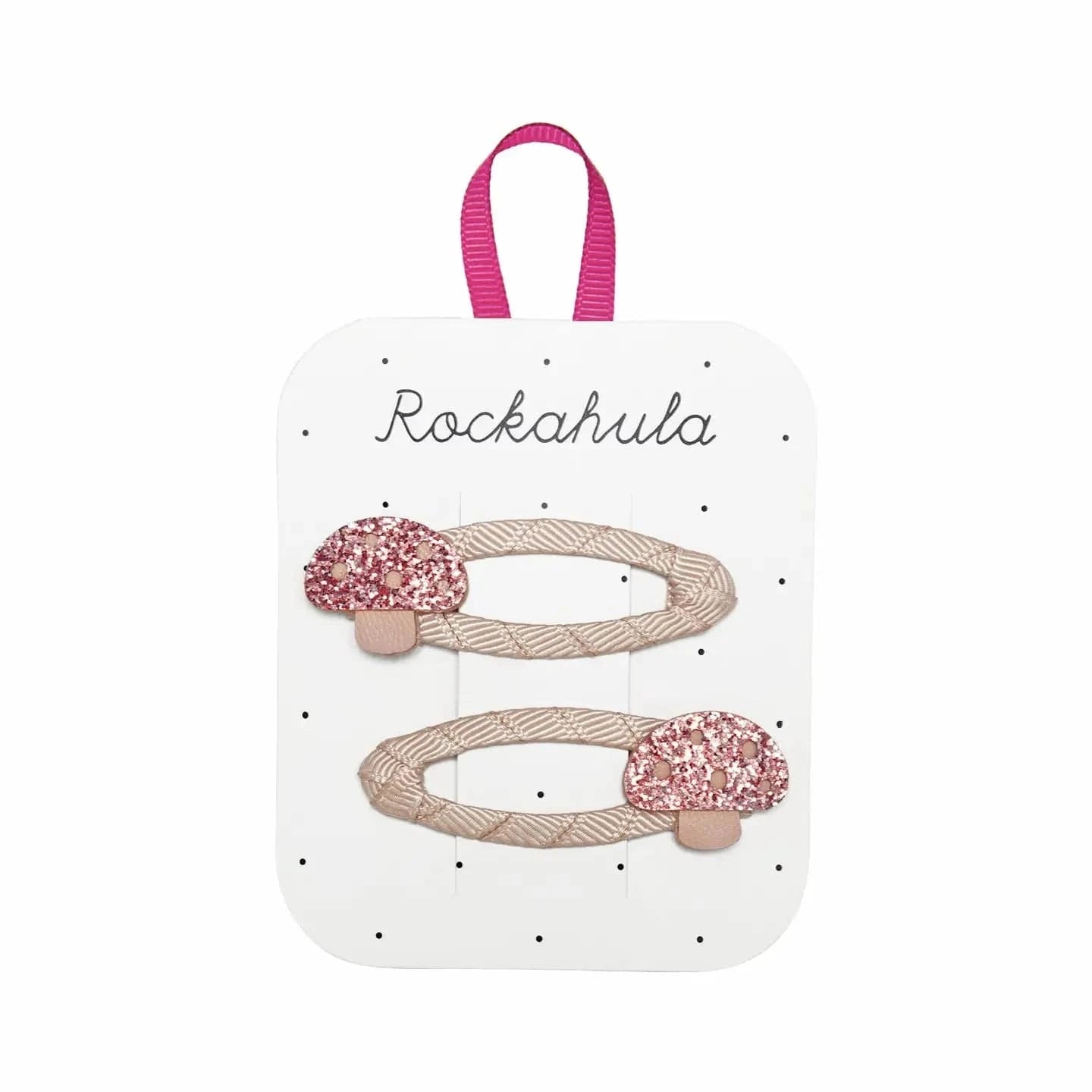 Glitter Toadstool Hair Clips Rockahula Kids buble Lil Tulips