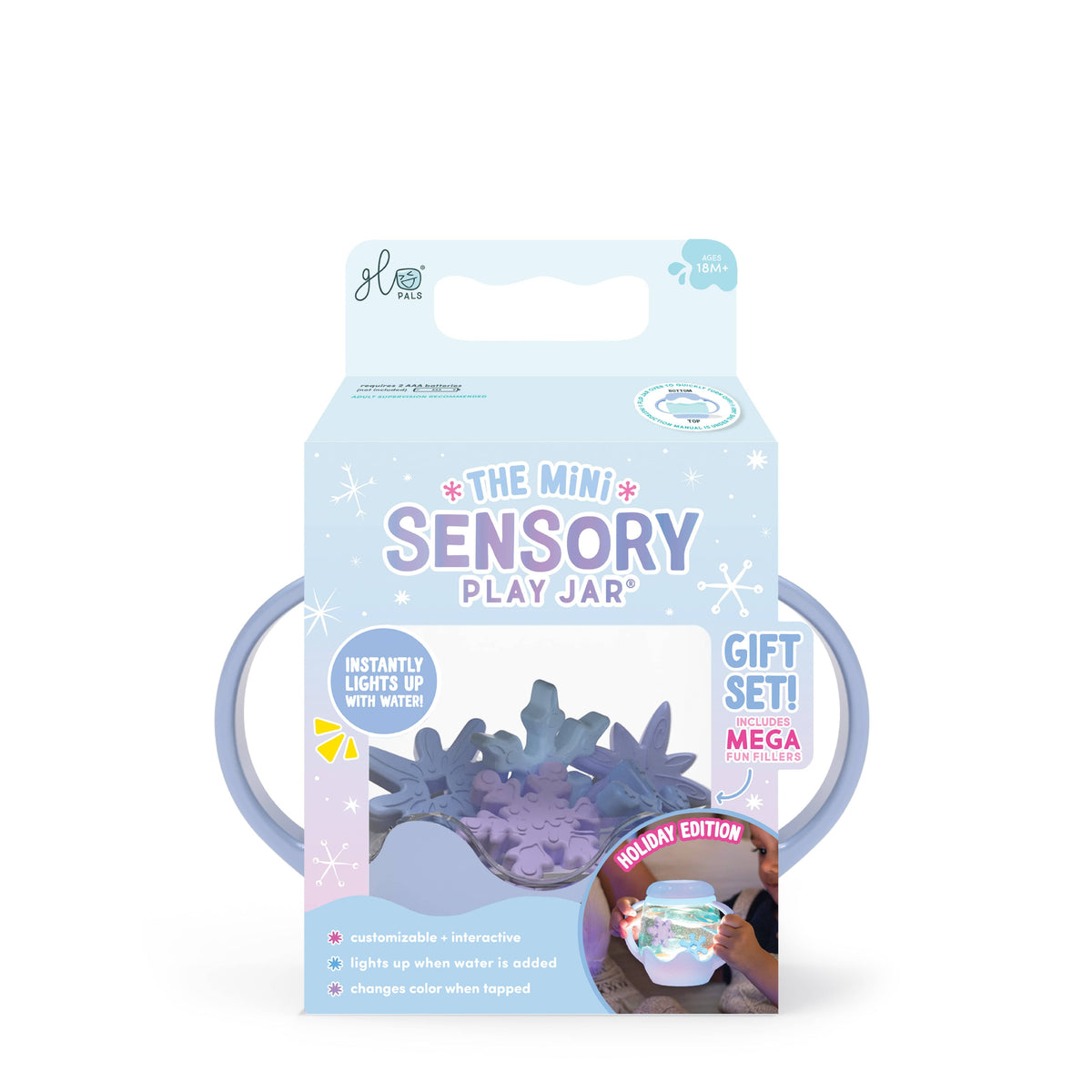 Glo Pals Mini Sensory Play Jar Gift Set - Snowy Glo Pals Lil Tulips