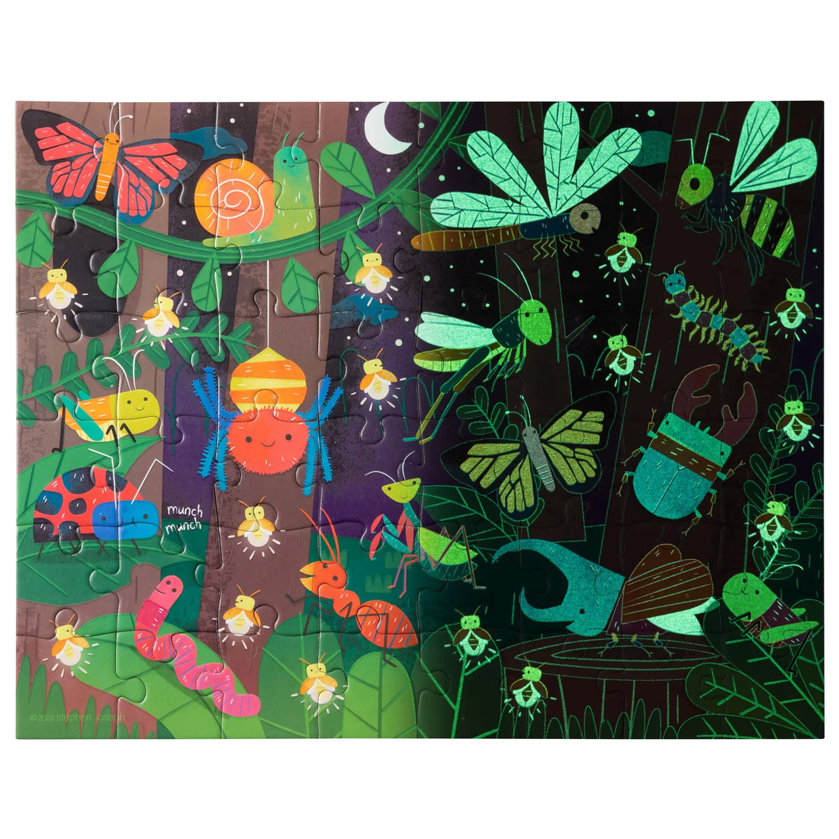 Glow in the Dark Puzzle - Forest Bugs Stephen Joseph Gifts Lil Tulips