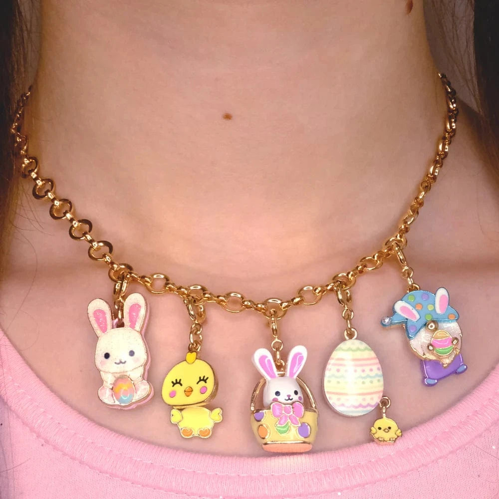 Gold Chain Choker Necklace Charm It! Lil Tulips