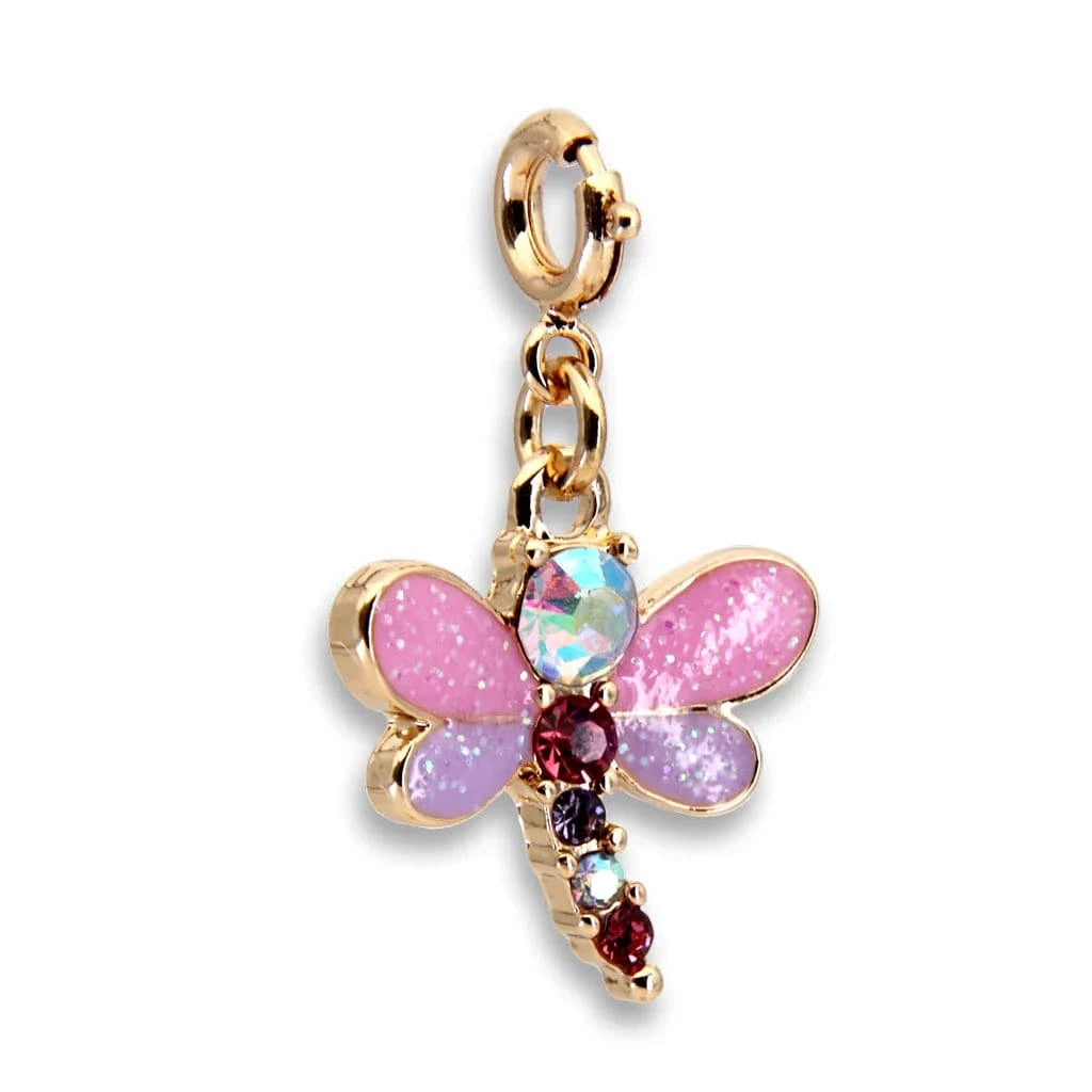 Gold Glitter Dragonfly Charm Charm It! Bracelets Lil Tulips