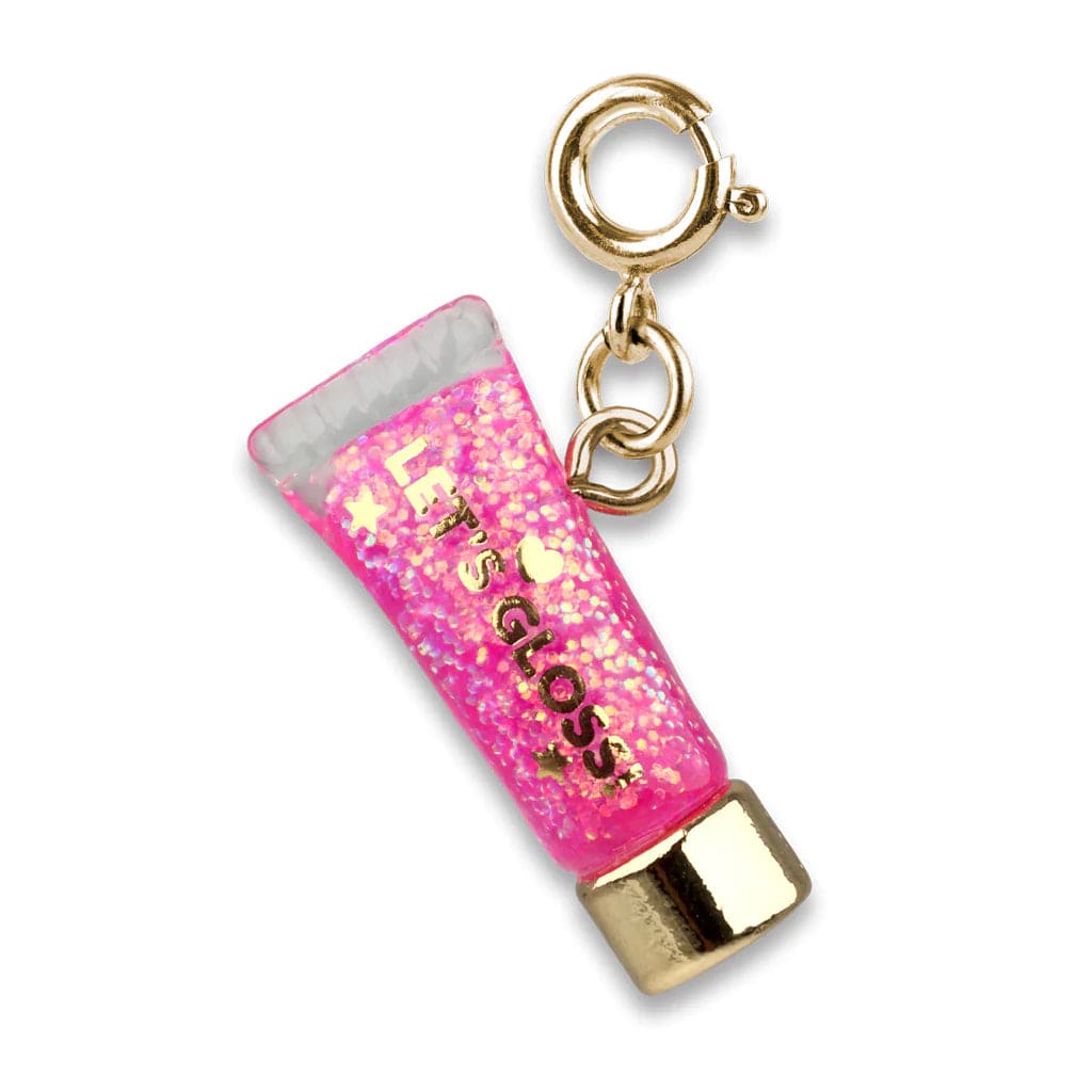 Gold Glitter Lip Gloss Charm Charm It! Bracelets Lil Tulips