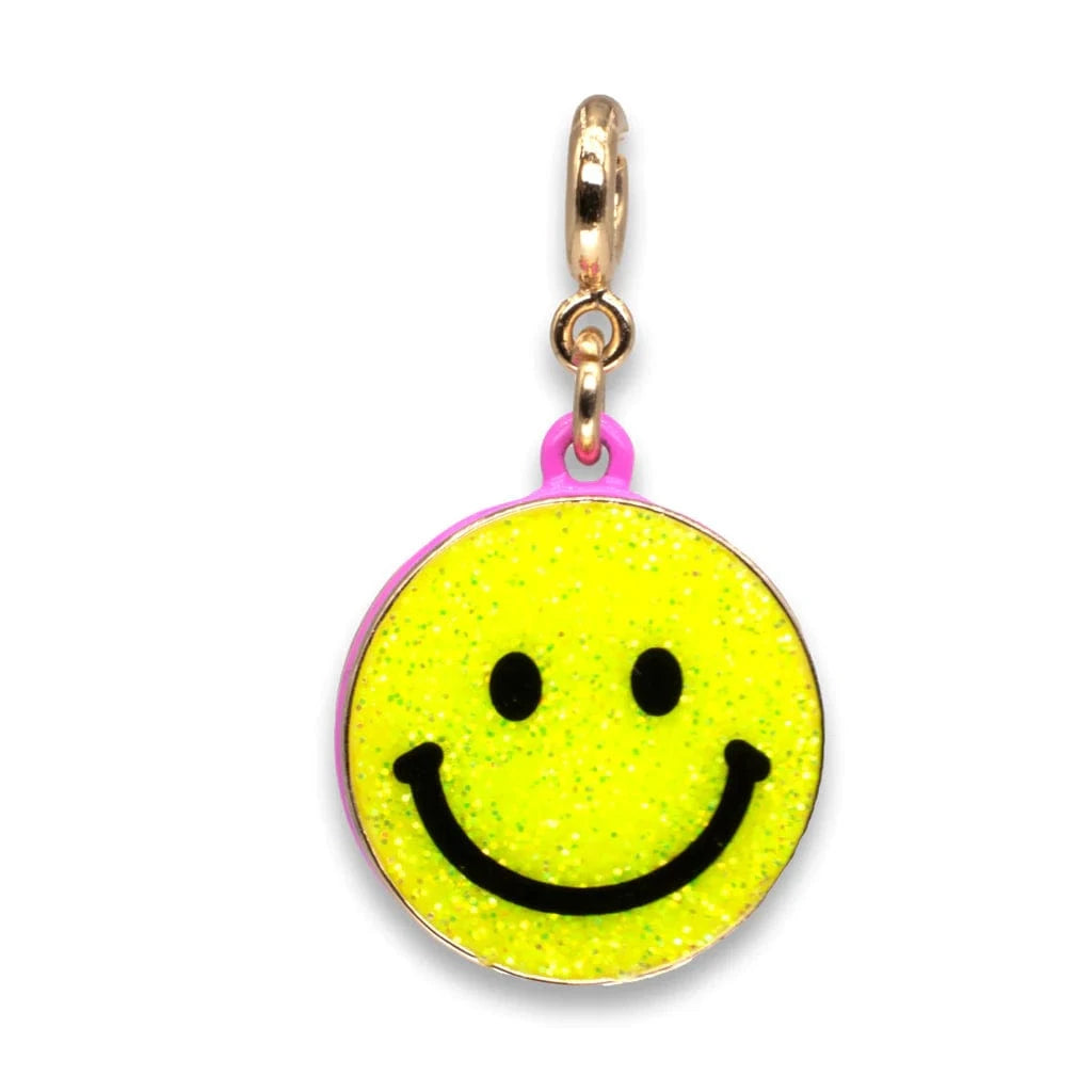 Gold Glitter Smiley Face Charm Charm It! Bracelets Lil Tulips