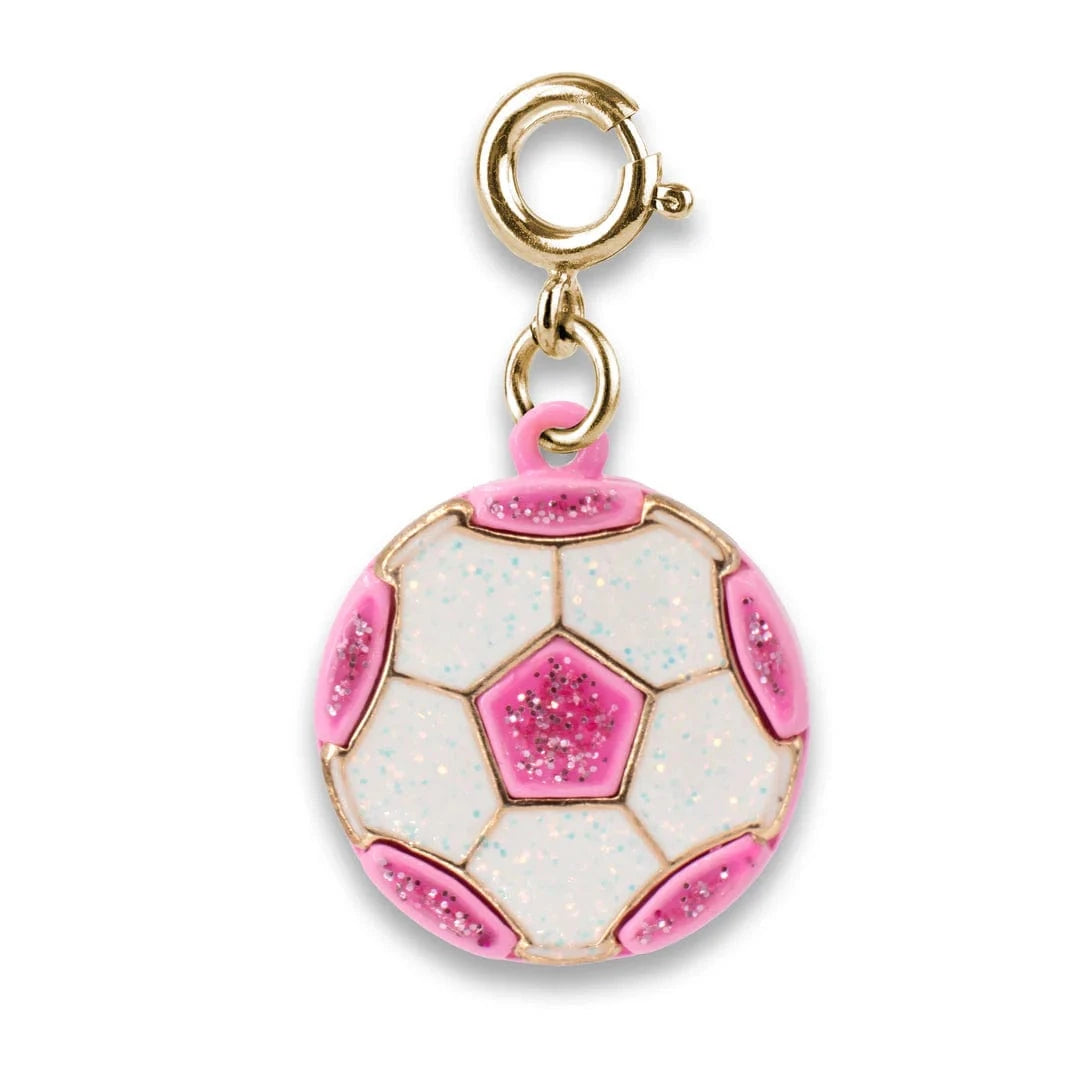 Gold Glitter Soccer Ball Charm Charm It! Bracelets Lil Tulips