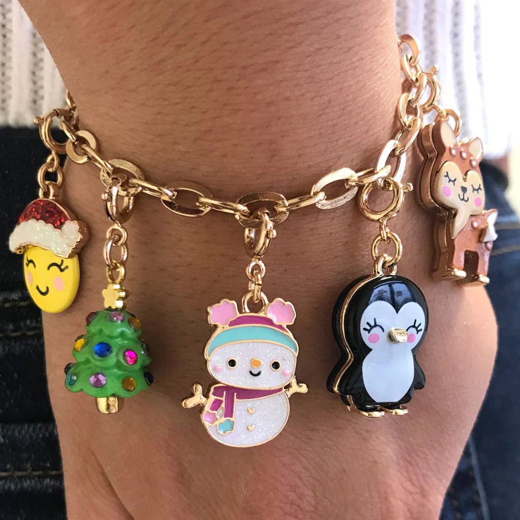 Gold Swivel Snowman Charm Charm It! Bracelets Lil Tulips