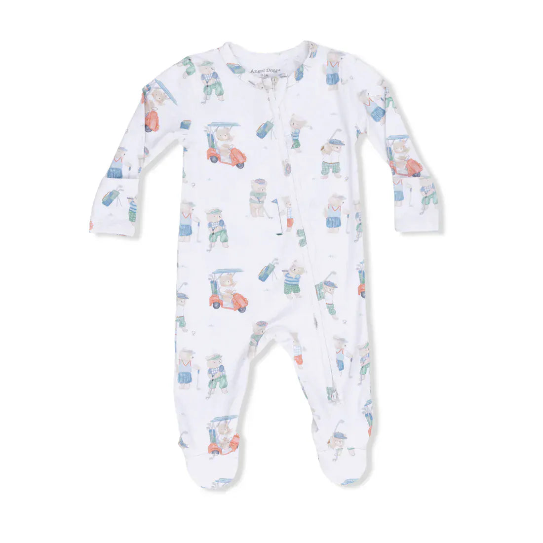 Golfing Teddy Bears - 2 Way Zipper Footie Angel Dear Lil Tulips