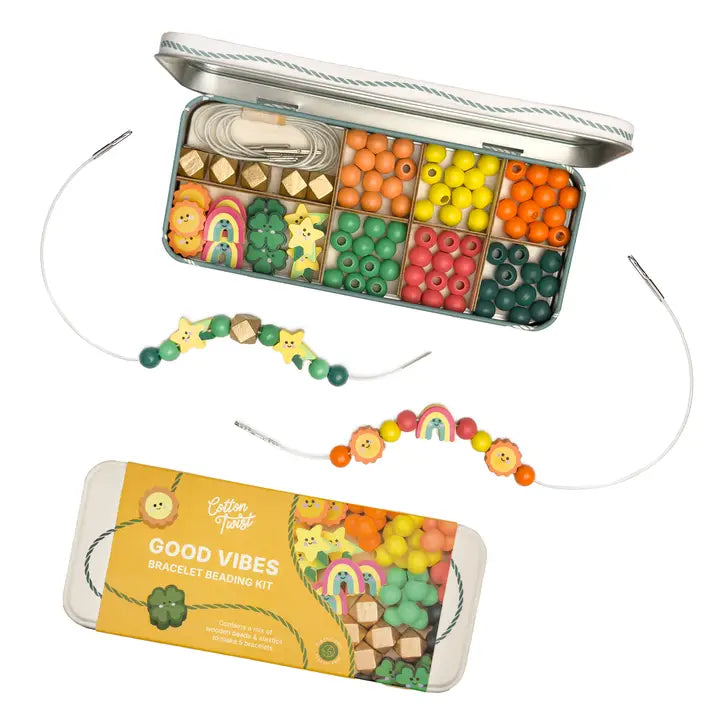 Good Vibes Bracelet Beading Kit (In Tin) Cotton Twist Lil Tulips