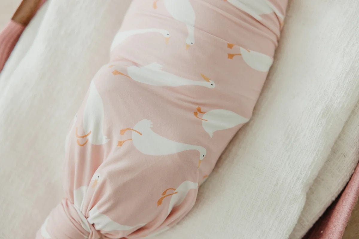 Goosie Knit Swaddle Blanket Copper Pearl Lil Tulips