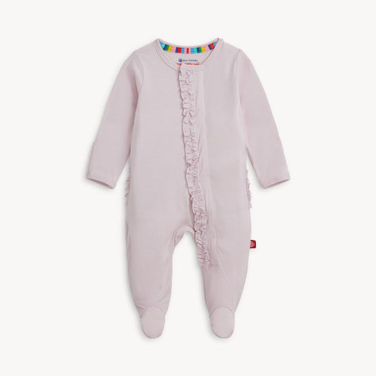 Grape Ice Modal Footie W/ Ruffles Magnetic Me Lil Tulips