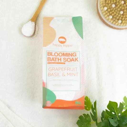 Grapefruit Basil & Mint-Blooming Bath Soak - 800g Happy Hippo Bath Lil Tulips