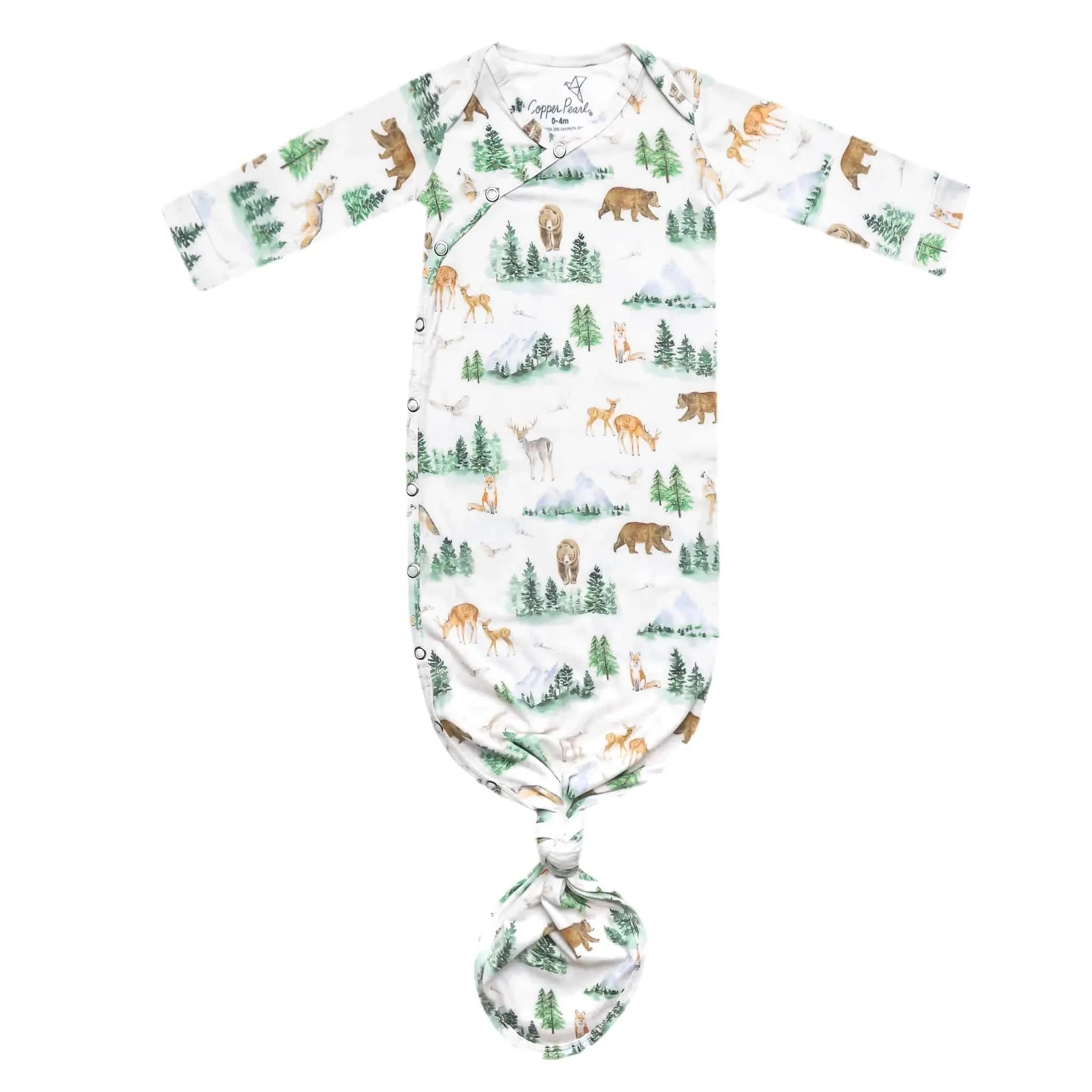 Grayson Newborn Knotted Gown Copper Pearl Lil Tulips