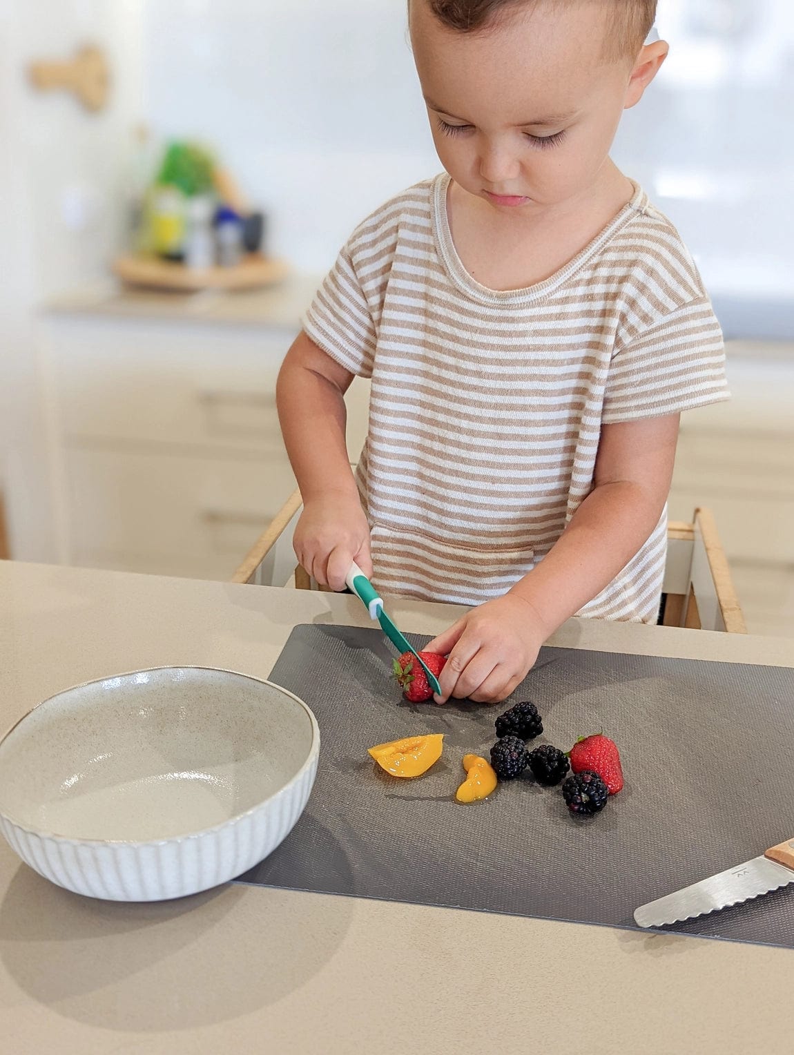 Green Child Safe Knife Kiddikutter Lil Tulips