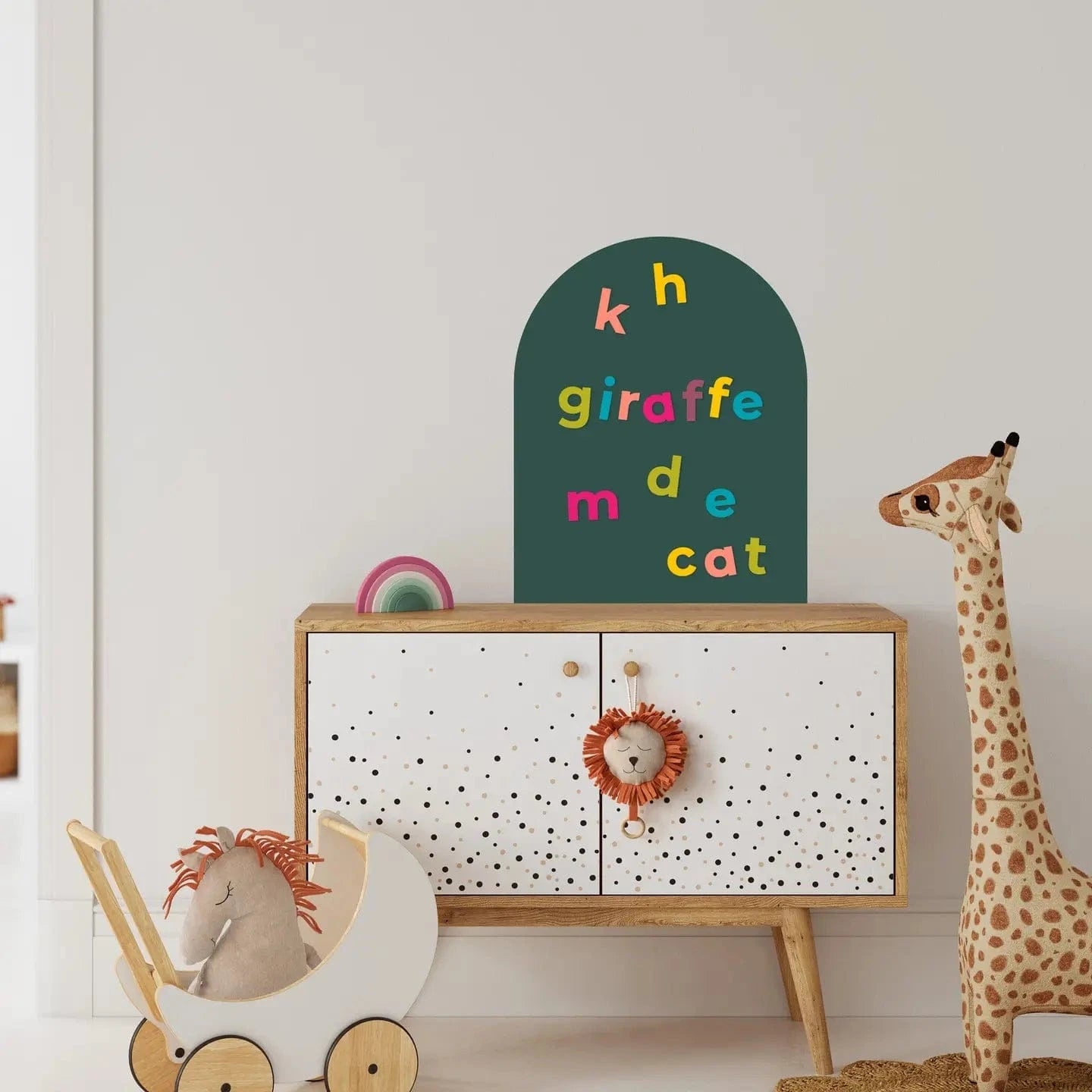 Green Magnetic Arch Wall Decal - MINI The Type Set Co. Lil Tulips