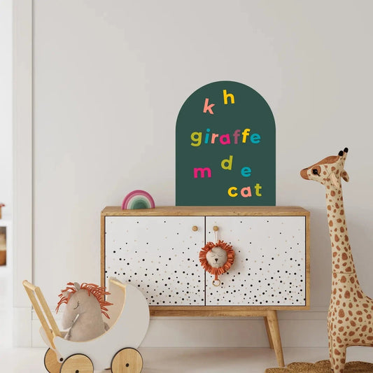 Green Magnetic Arch Wall Decal - MINI The Type Set Co. Lil Tulips