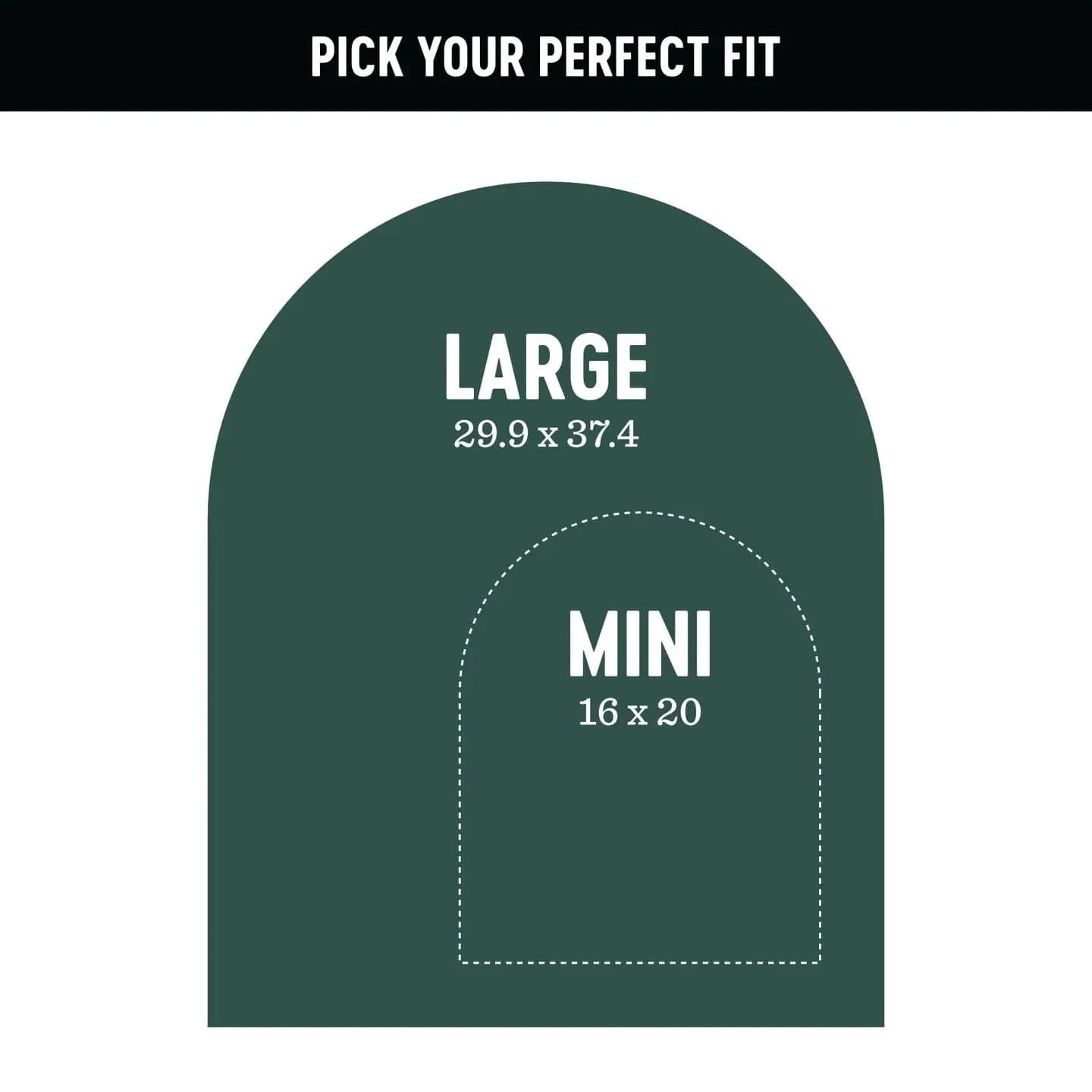 Green Magnetic Arch Wall Decal - MINI The Type Set Co. Lil Tulips