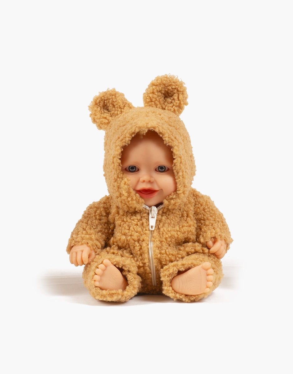 Guillo Peque Doll - Camel Boucle Winnie Outfit - 21 cm Minikane Lil Tulips