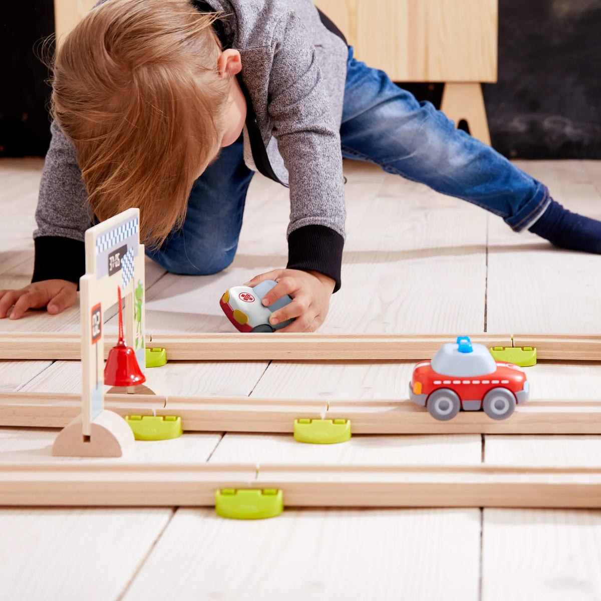 Haba Cars Fire Car with Momentum Motor haba Lil Tulips