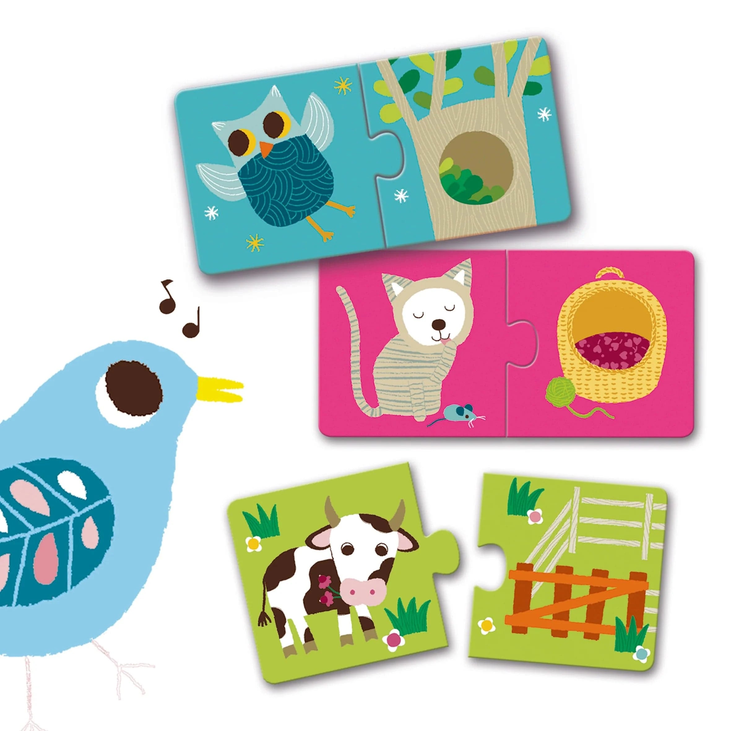 Habitat Puzzle Duo Matching Activity Djeco Lil Tulips