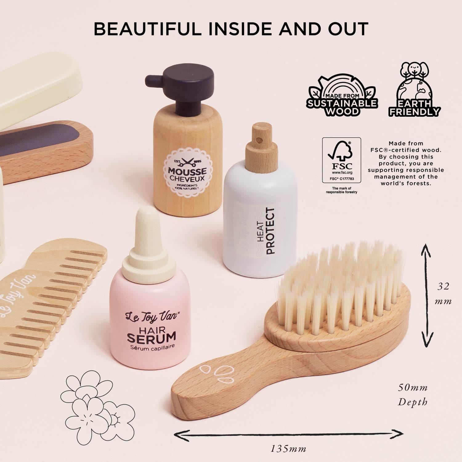 Hair Care & Straighteners Set Le Toy Van Lil Tulips