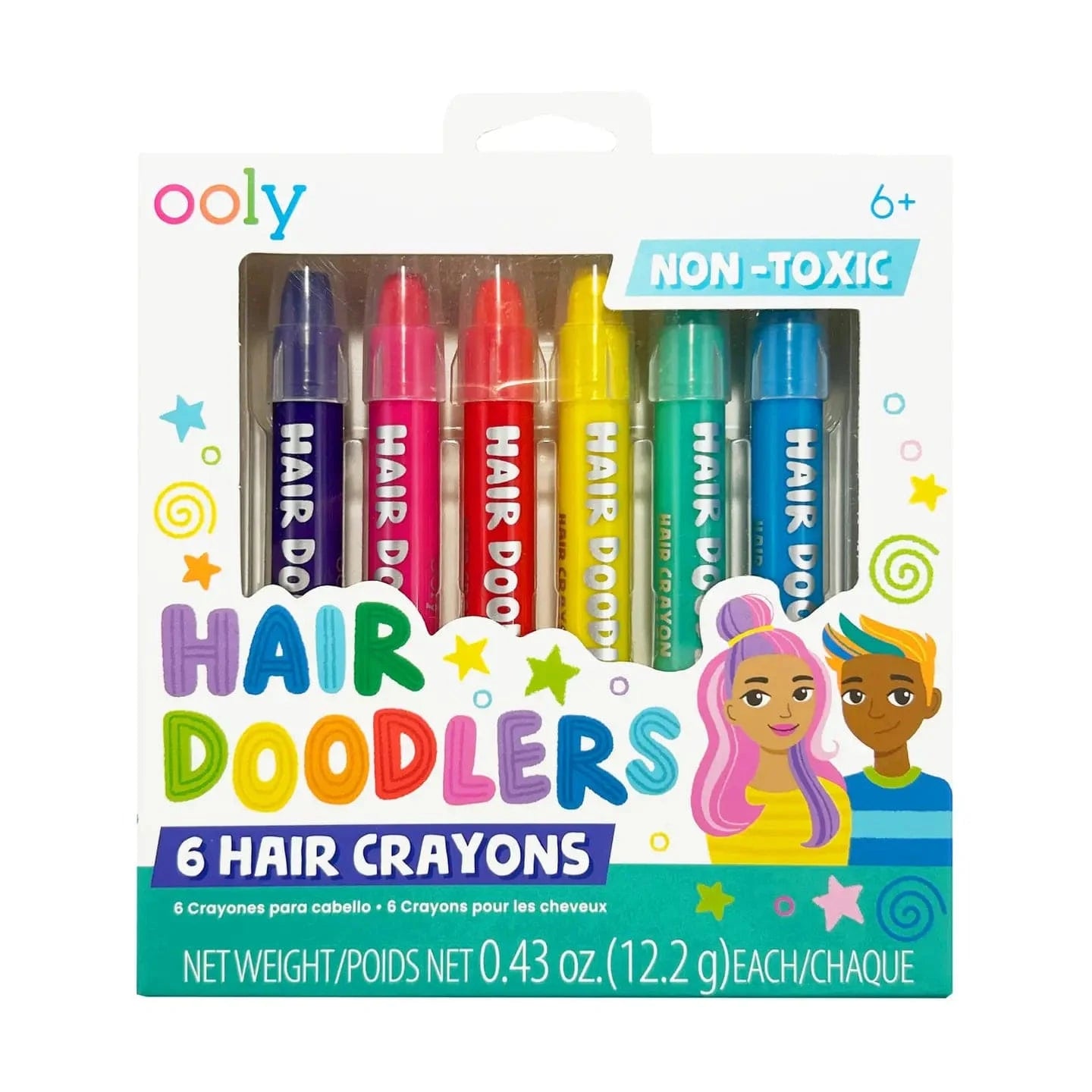 Hair Doodlers Hair Crayons - Set of 6 Colors OOLY Lil Tulips