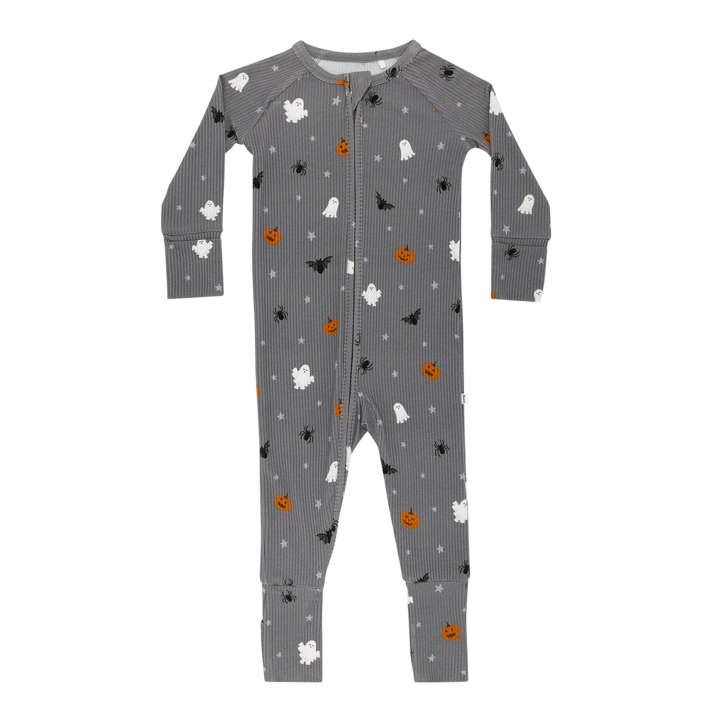 Halloween Boo Crew Small Ribbed Zip Romper Brave Little Ones Lil Tulips