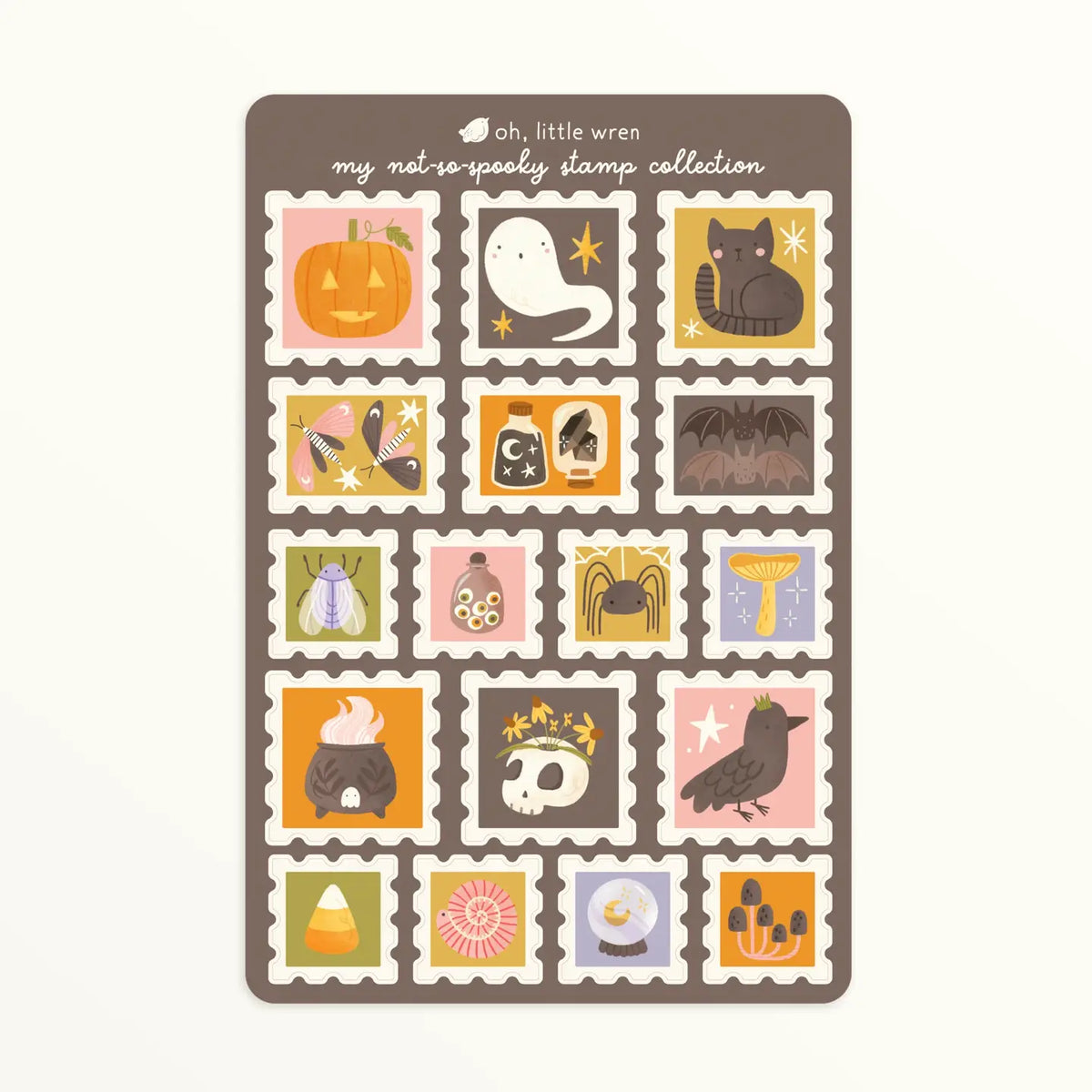 Halloween Stamp Collection Sticker Sheet oh, little wren Lil Tulips