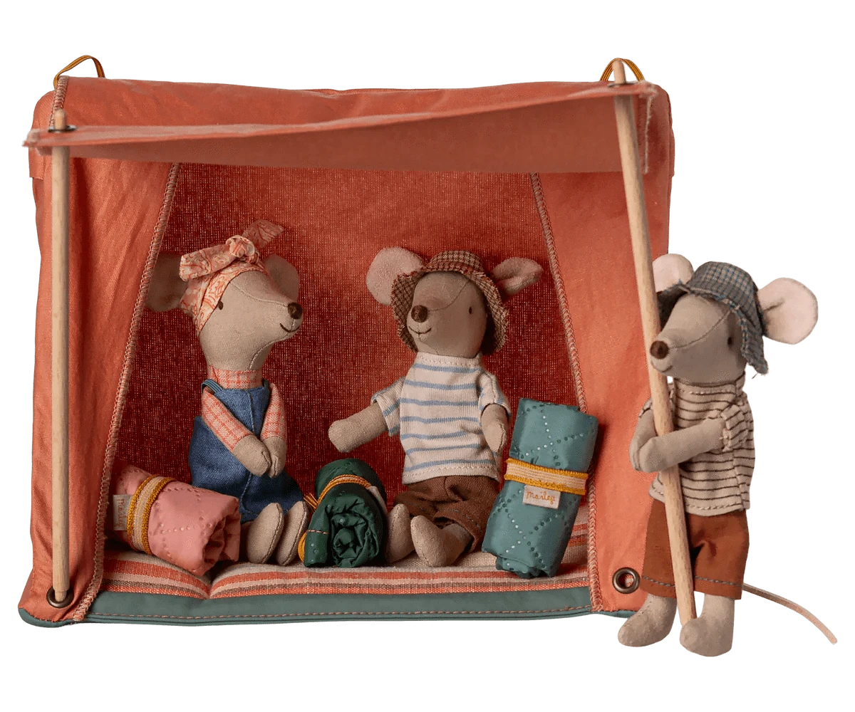 Happy camper tent, Mouse Maileg Lil Tulips