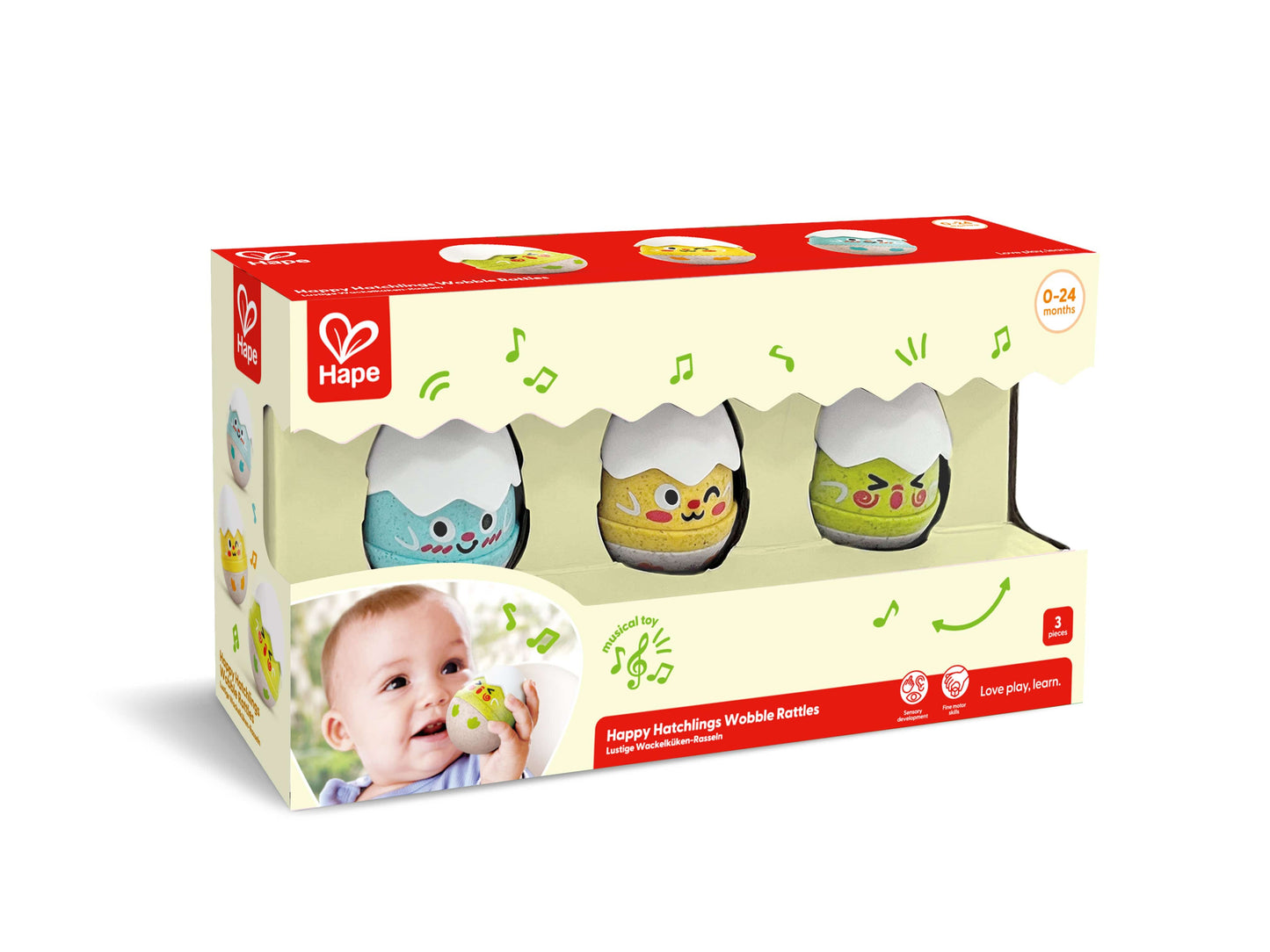 Happy Hatchlings Wobble Rattles Hape Lil Tulips