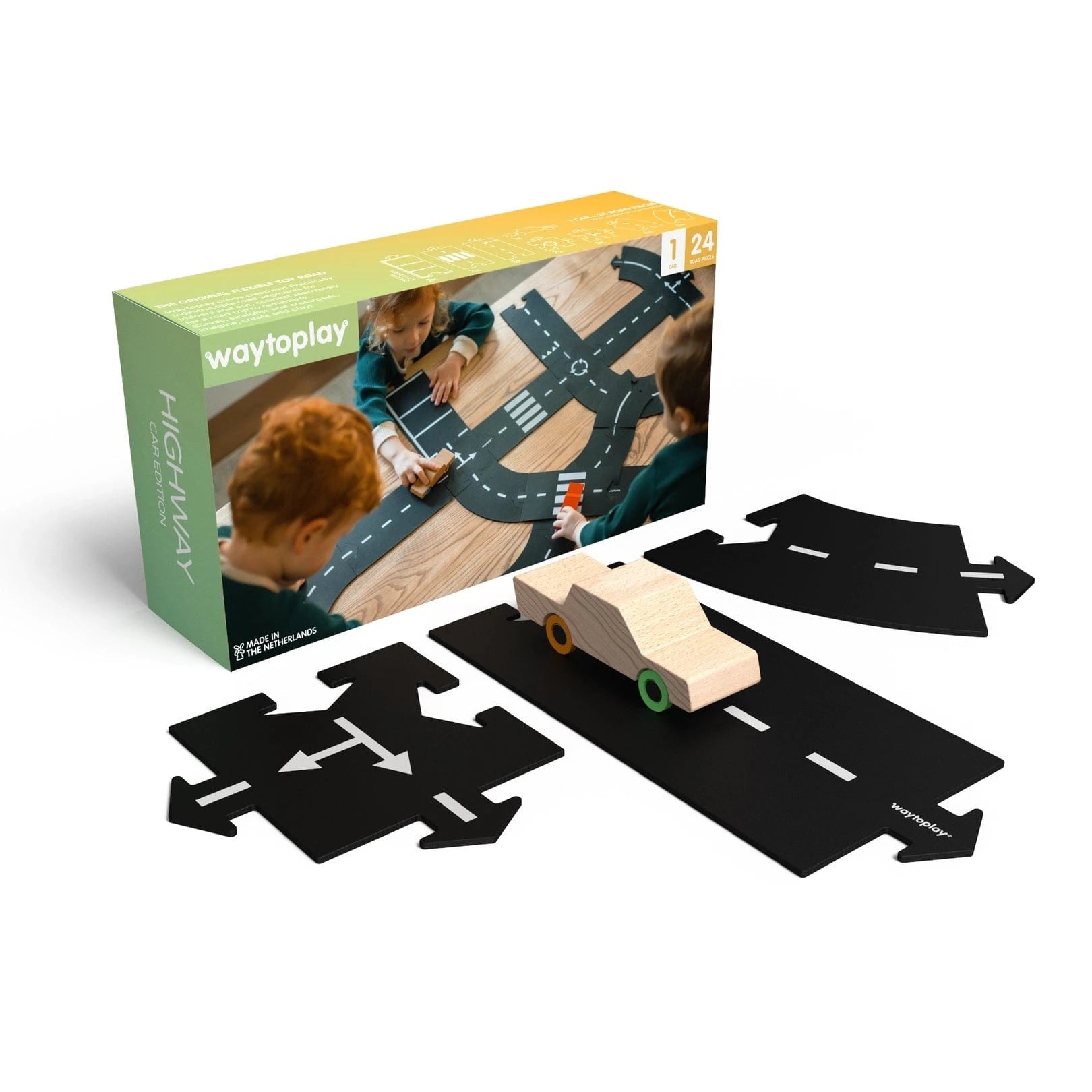 Highway - Long Flexible Road Set - With One Car waytoplay Lil Tulips