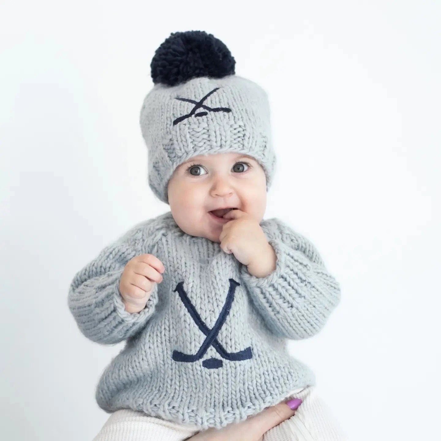 Hockey Knit Pullover Sweater Huggalugs Lil Tulips