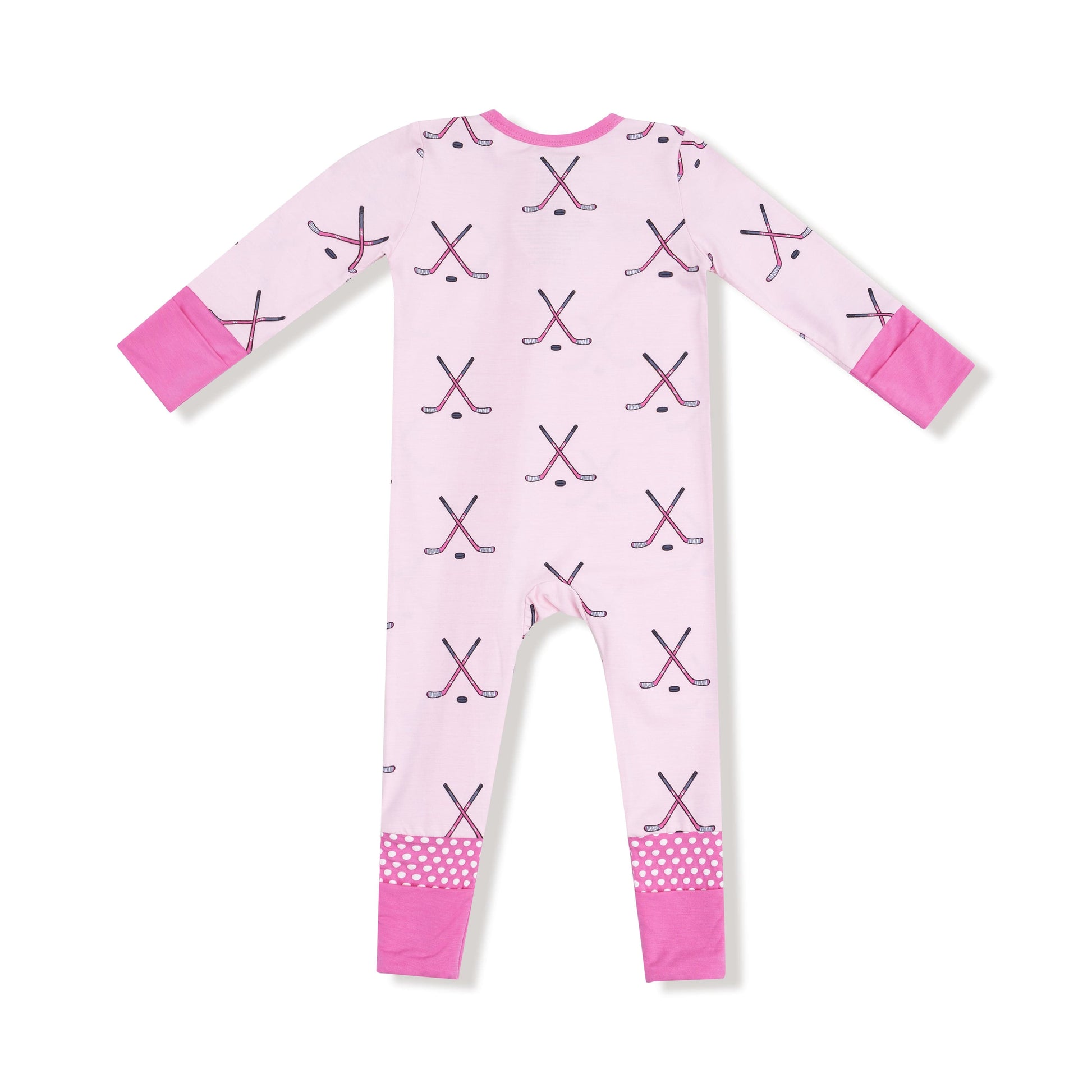 Hockey - Pink - 2 Way Zipper Romper Angel Dear Lil Tulips