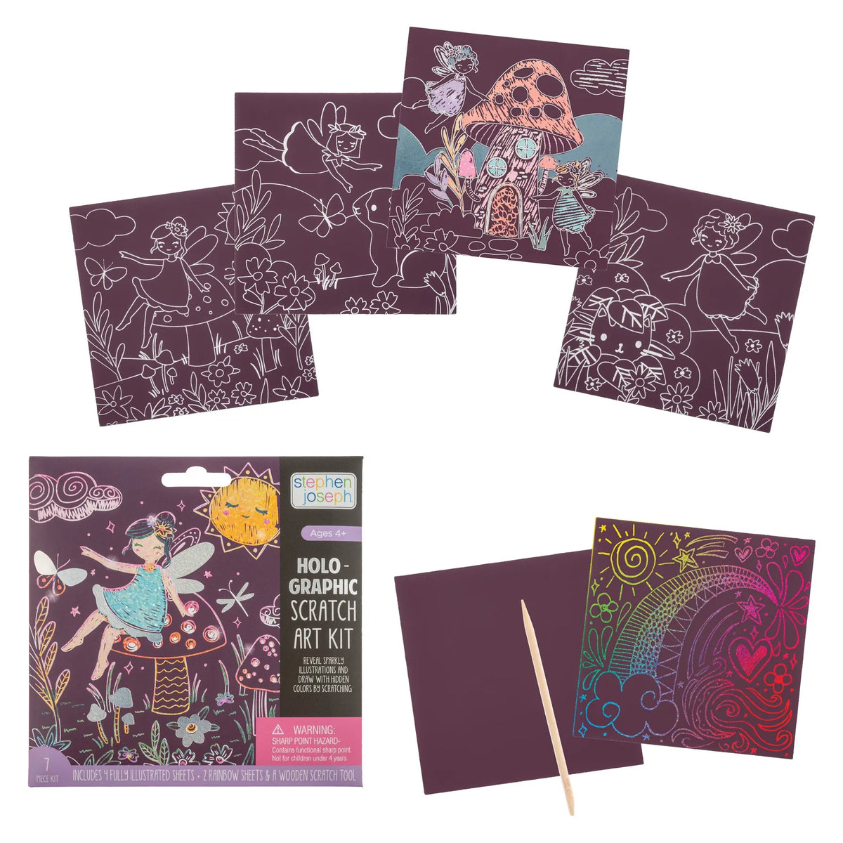 Holographic Scratch Art - Fairy Stephen Joseph Gifts Lil Tulips