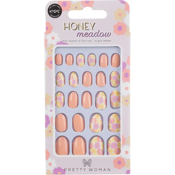 Honey Meadow Kids Press On Nails Pretty Woman Lil Tulips