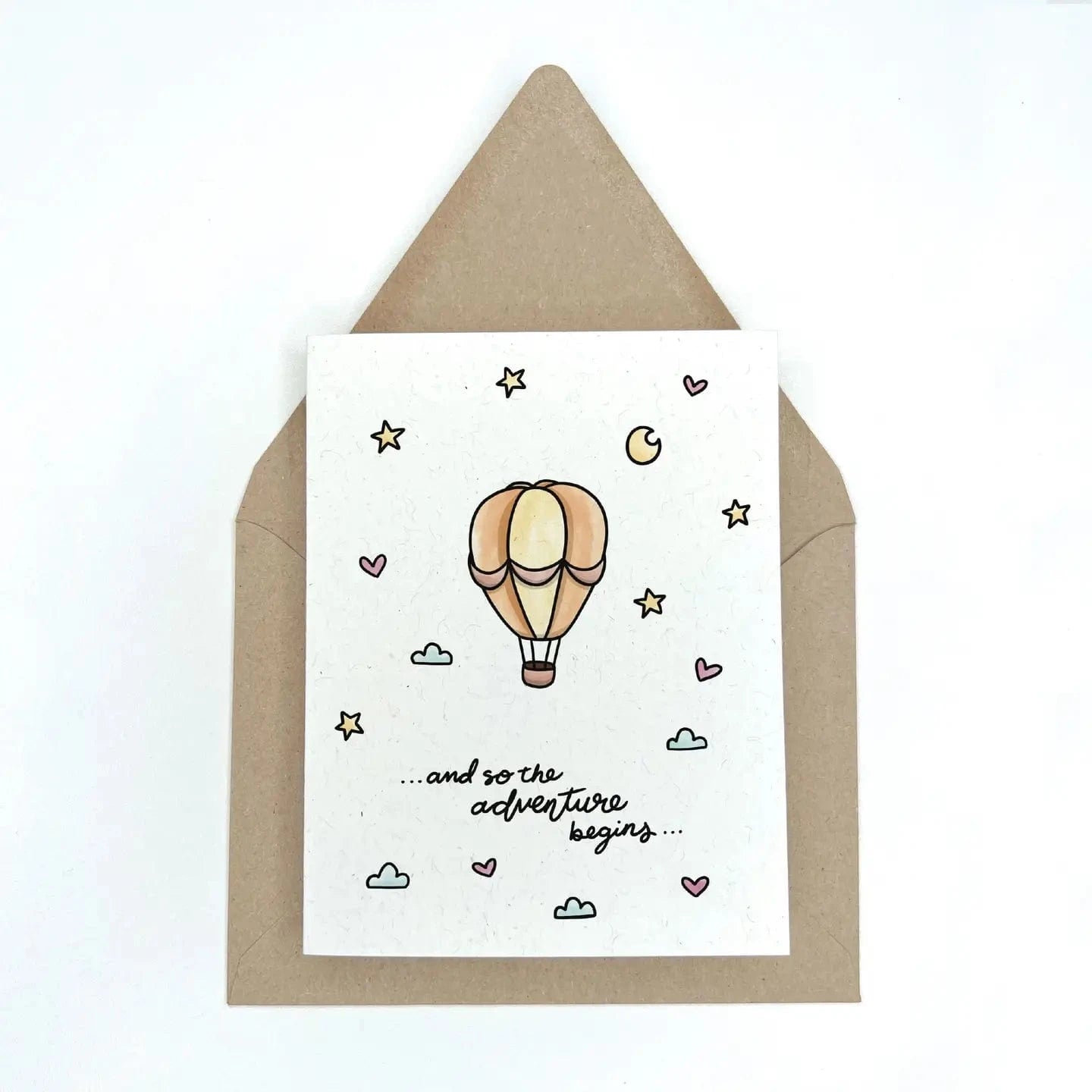 Hot Air Balloon Adventure - Baby Shower Card Lemon Doodle Lil Tulips