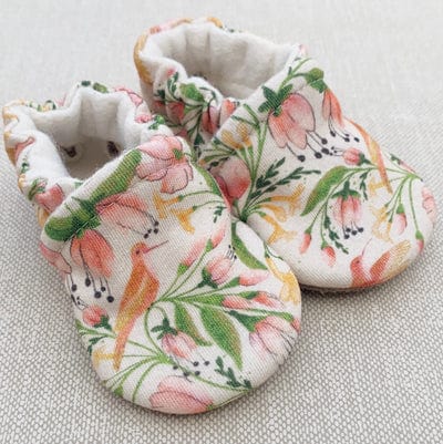 Hummingbird Floral Organic Baby Slippers 0-3 Months Snow + Arrow Baby & Toddler Lil Tulips