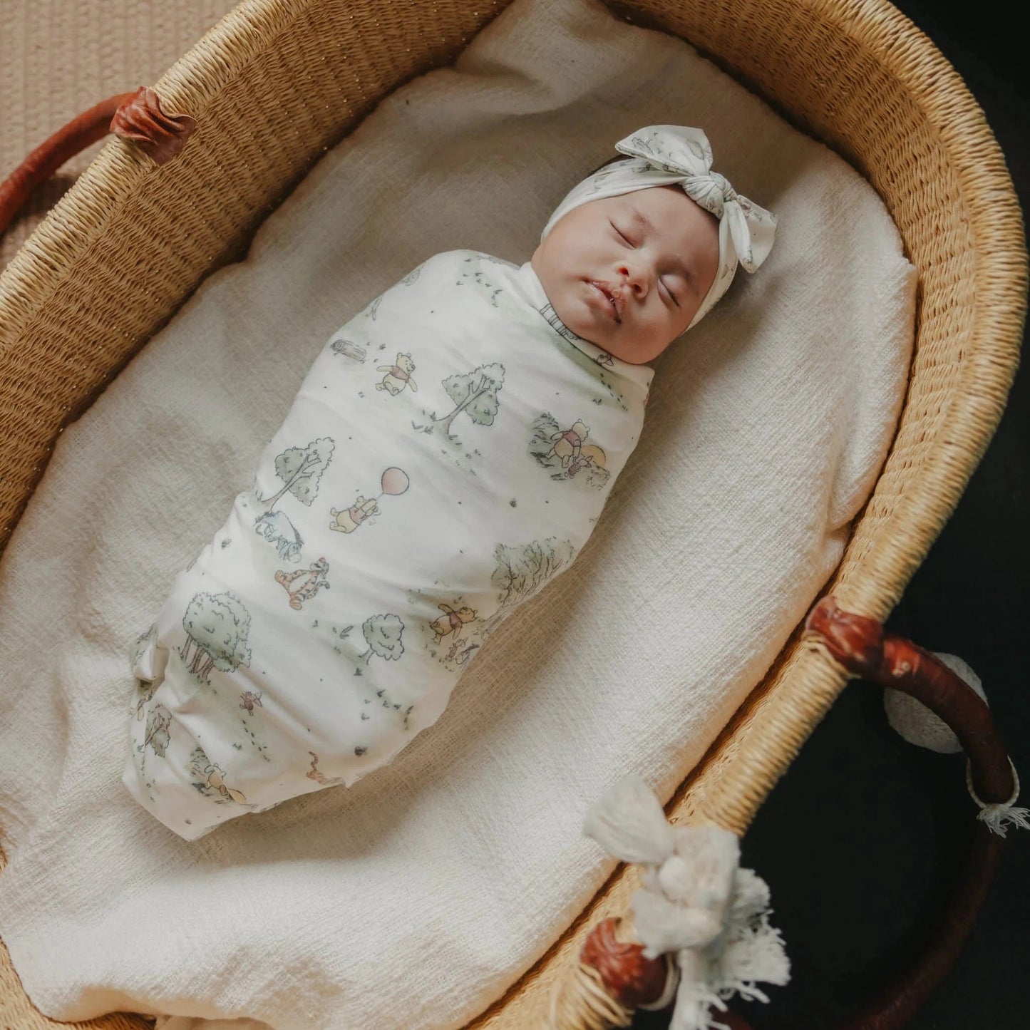Hundred Acre Wood Knit Swaddle Blanket Copper Pearl Lil Tulips
