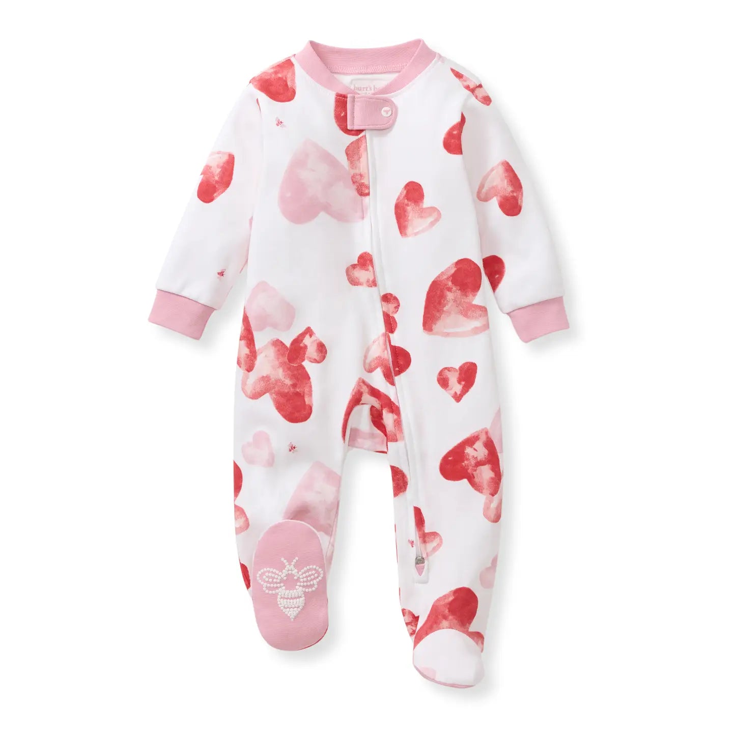 I Heart You Organic Cotton Sleep & Play Burt's Bees Baby Lil Tulips