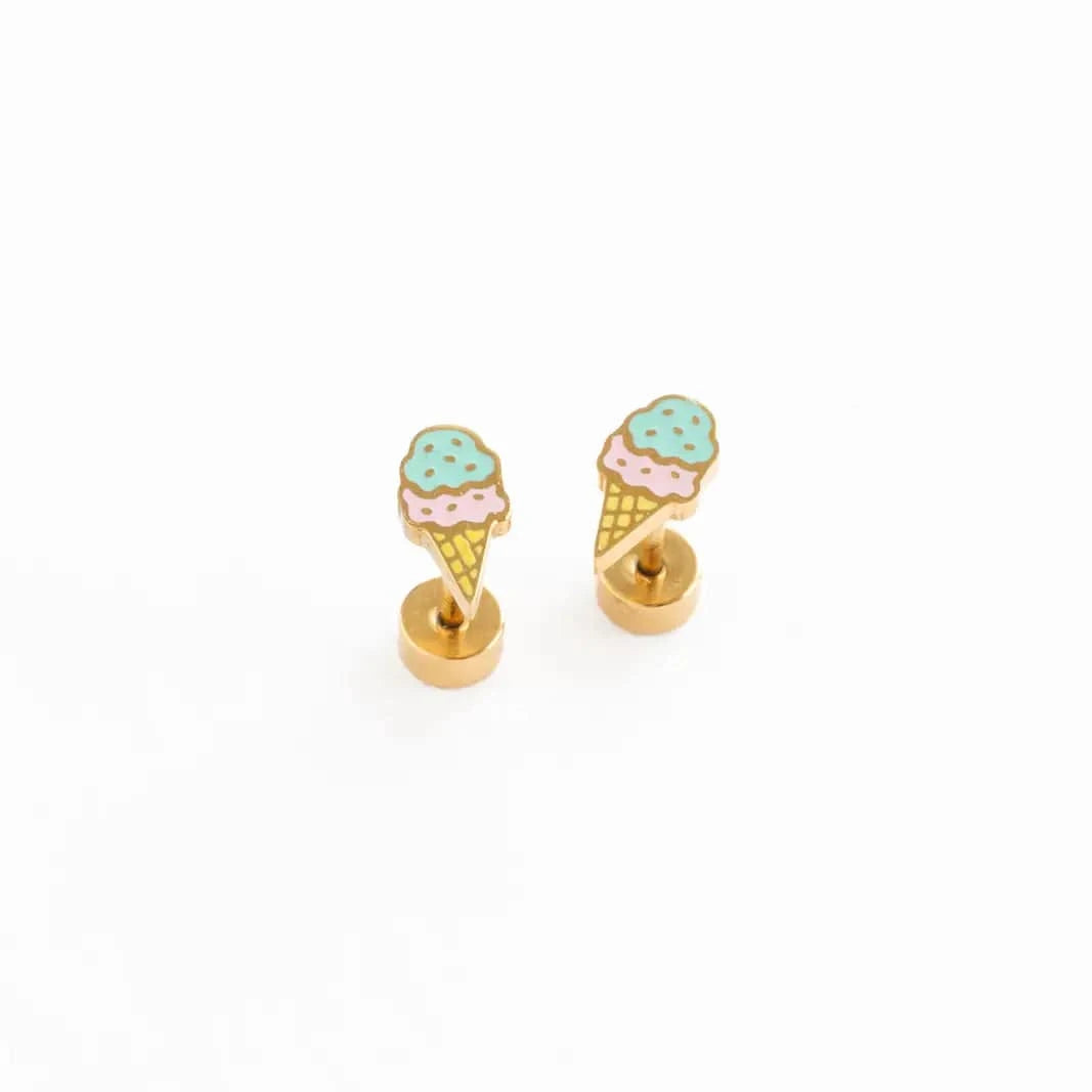 Ice Cream Flat Back Earrings Pip Pop Post Bracelets Lil Tulips