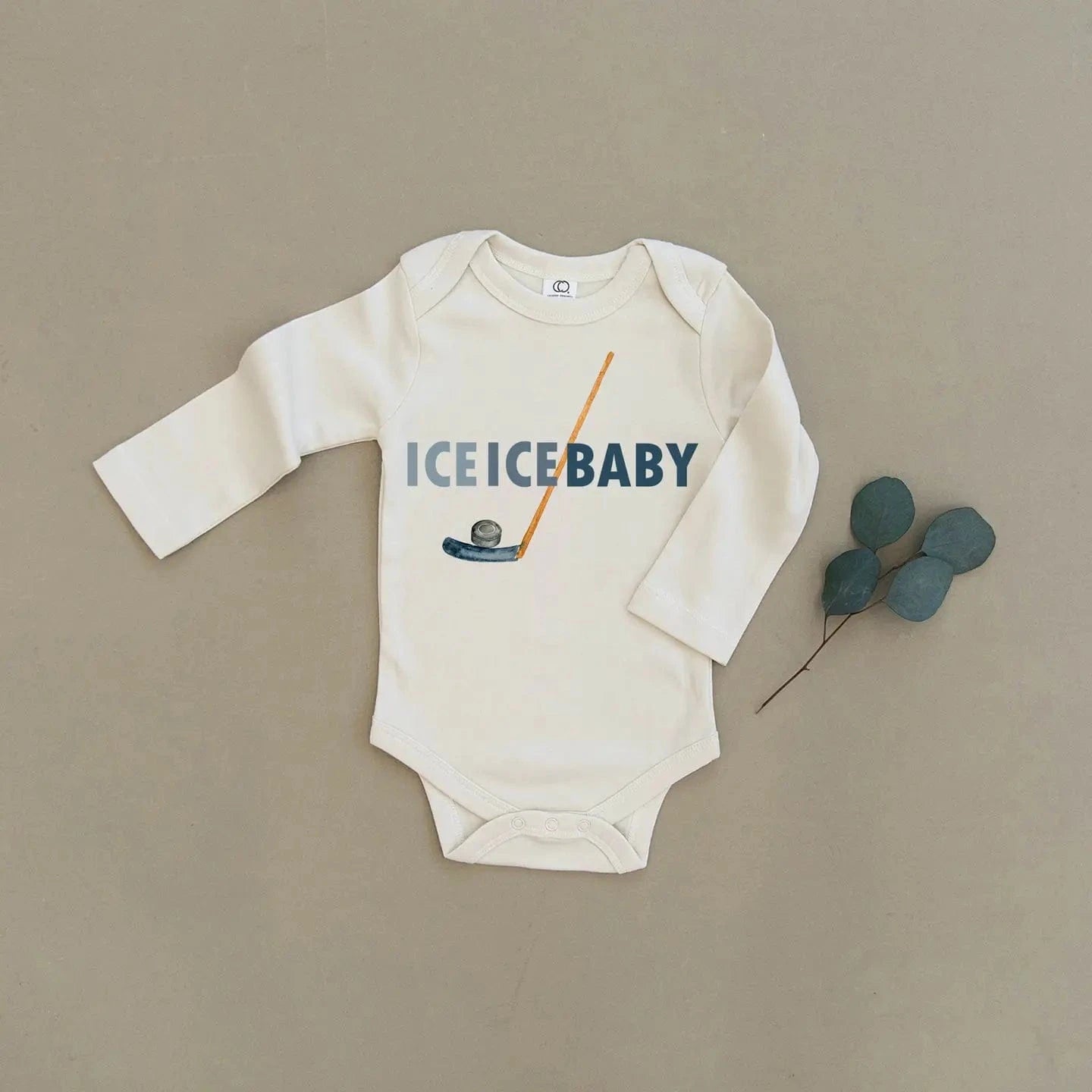 Ice Ice Baby Hockey Organic Baby Onesie Urban Baby Co. Lil Tulips
