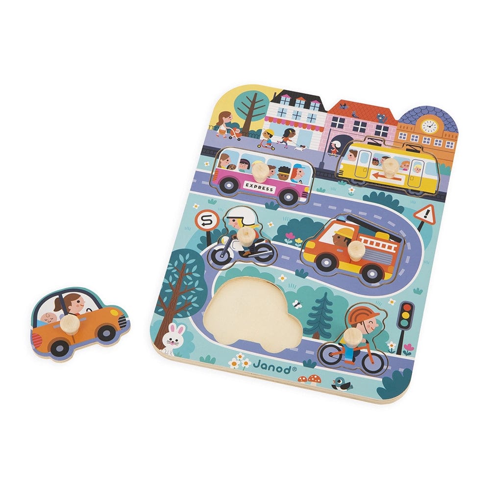 In The Town Peg Puzzle Janod Lil Tulips