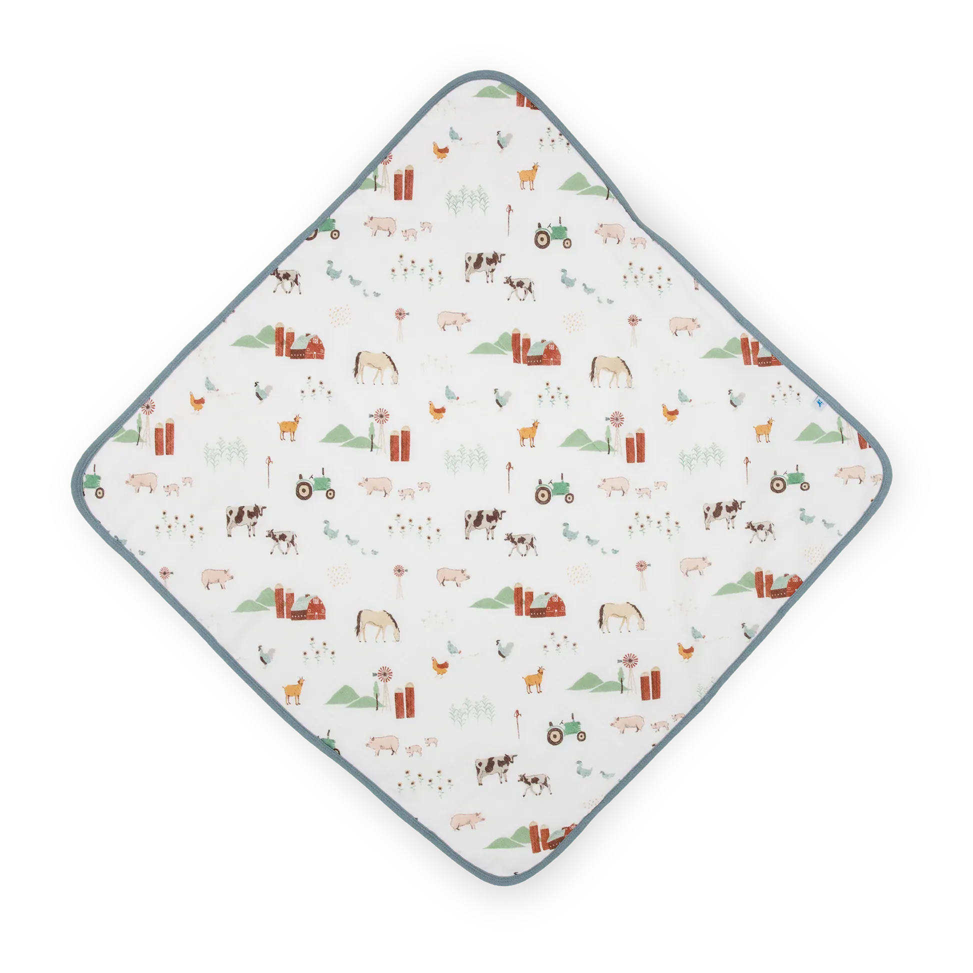 Infant Hooded Towel - Farmyard Little Unicorn Lil Tulips