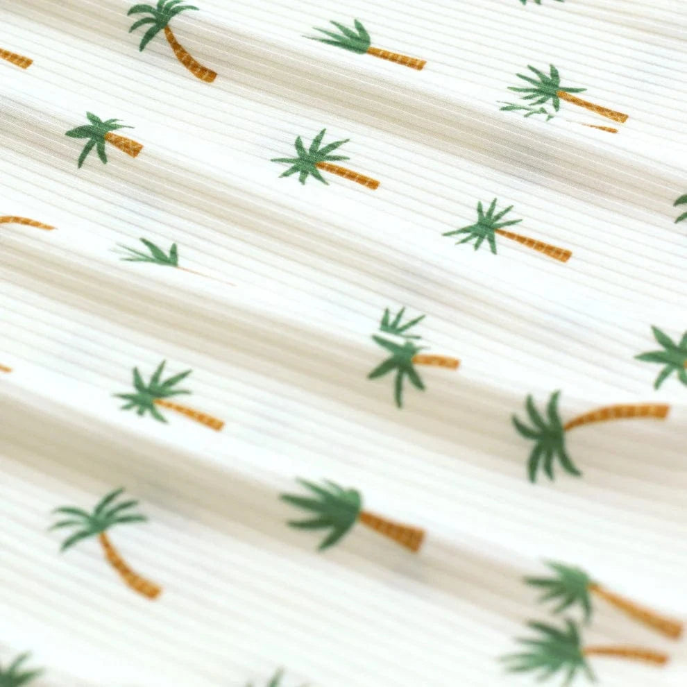 Island Palm Trees Small Ribbed Summer Zip Romper Brave Little Ones Lil Tulips