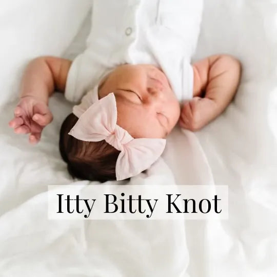 Itty Bitty Knot - Antique Pink Baby Bling Bows Lil Tulips