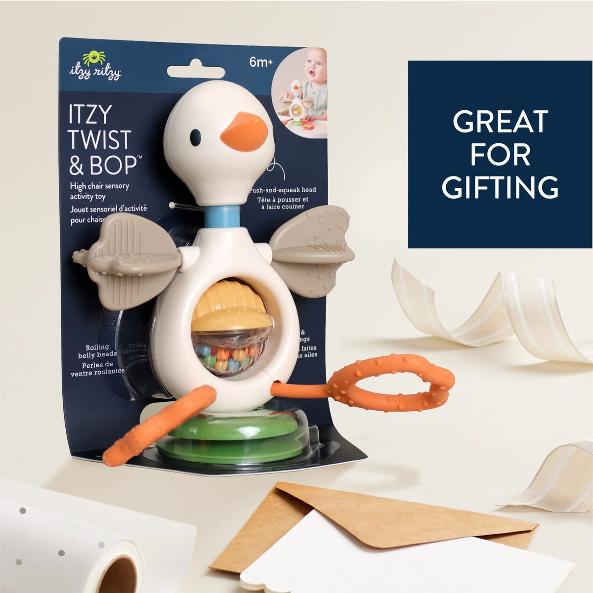 Itzy Twist & Bop™ - High Chair Sensory Toy Goose Itzy Ritzy Lil Tulips