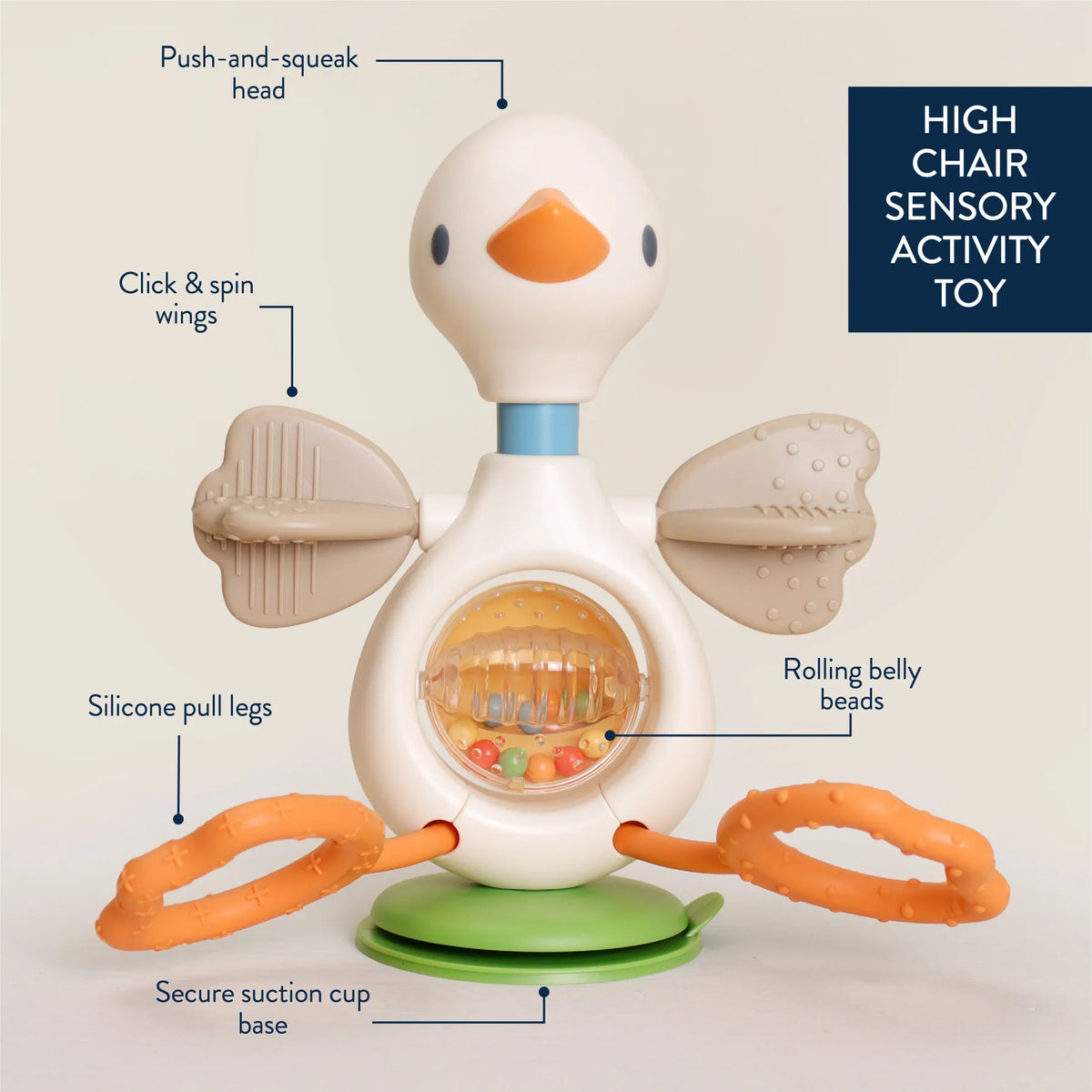 Itzy Twist & Bop™ - High Chair Sensory Toy Goose Itzy Ritzy Lil Tulips